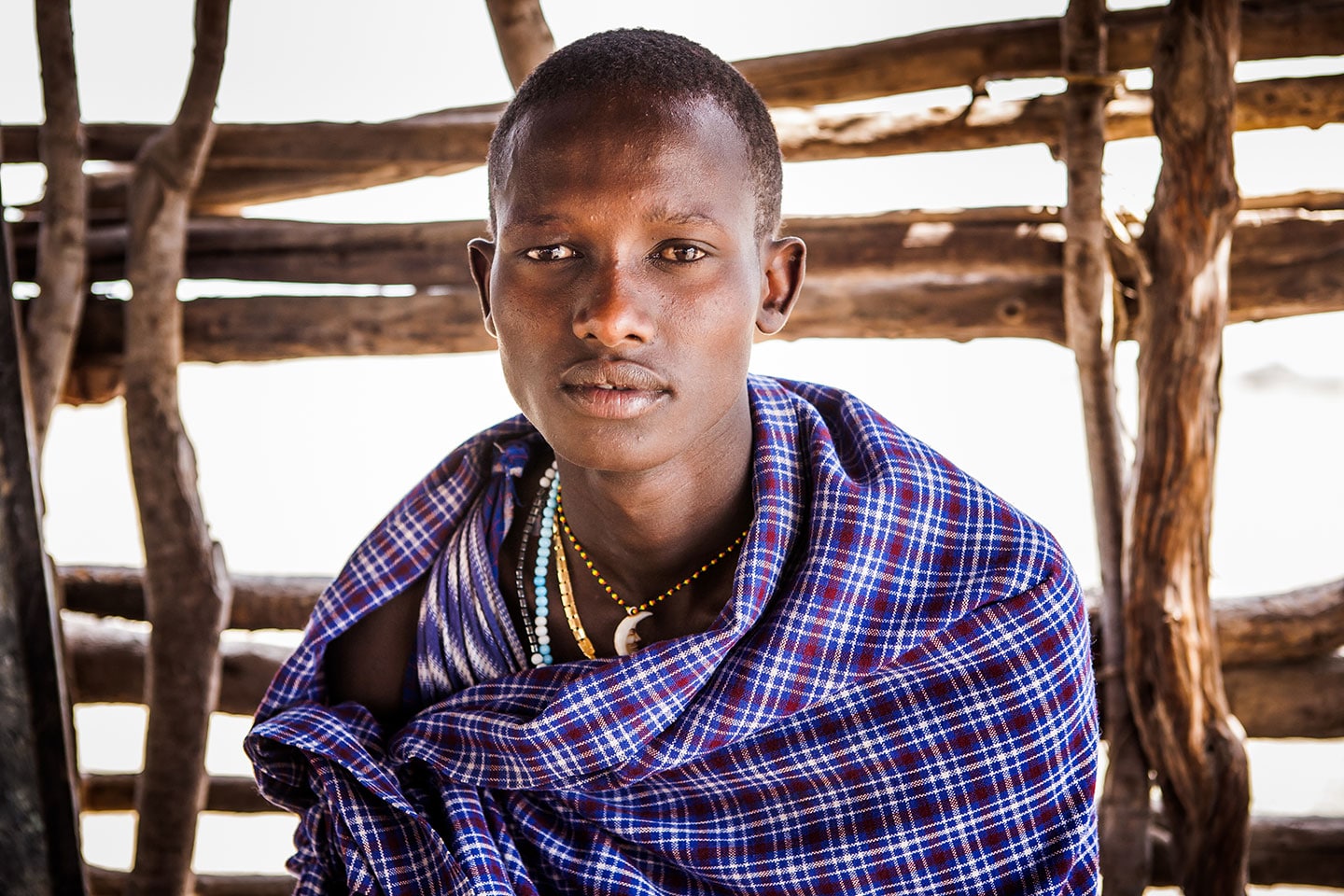 A young Maasai male in a school in Kenya, Africa