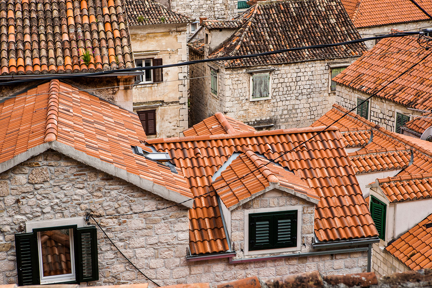 Trogir, Croatia Orange roofs of Trogir, Croatia