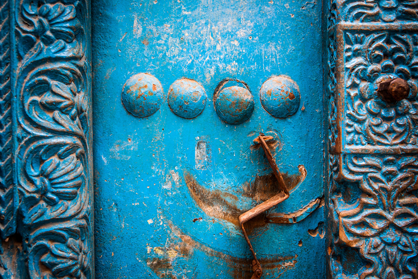 Stone Town, Zanzibar A blue door in the streets of Stone Town, Zanzibar