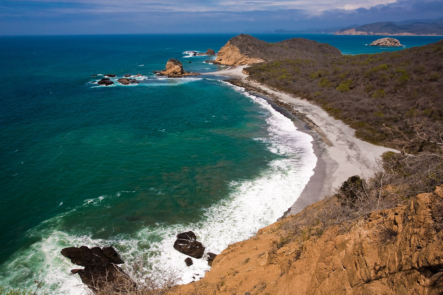 Coastline of the Machalilla National Park in Ecuador