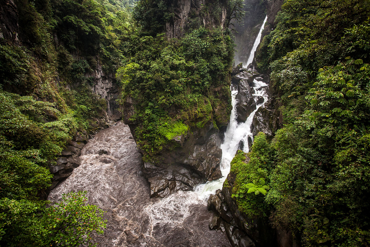 Waterfall in Baños, Ecuador
