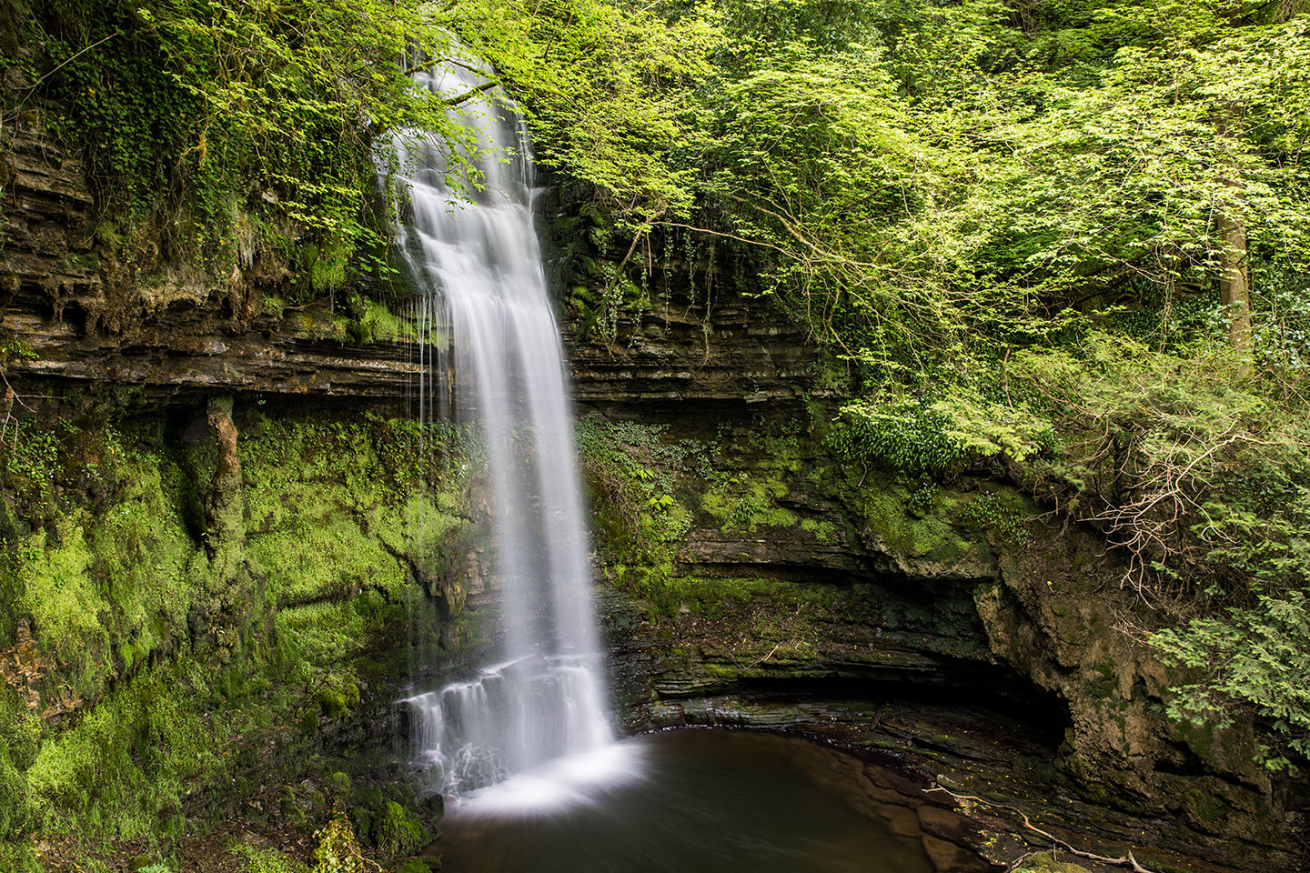 Glencar waterfall in Ireland