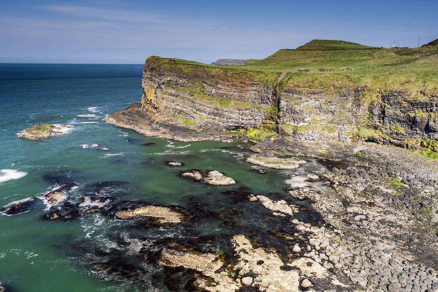 Cliffs along the Causeway Coastal Route in Northern Ireland
