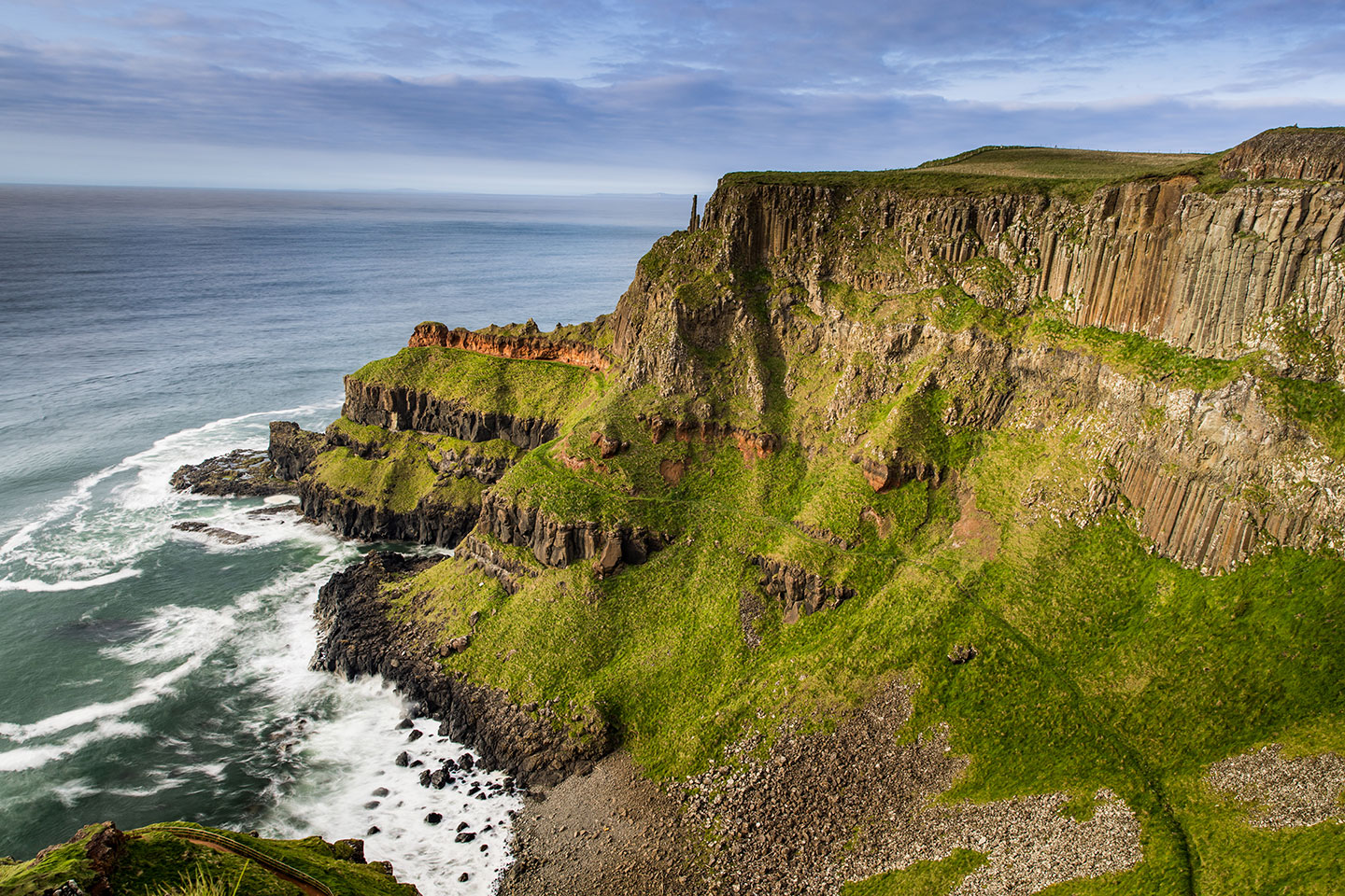 The amphitheater walls at the Giant's Causeway, Northern Ireland