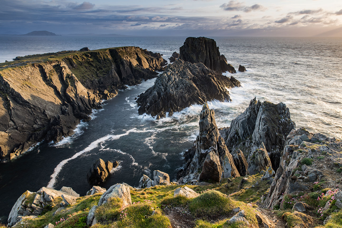 Malin Head in the Inishowen peninsula at sunset, Ireland