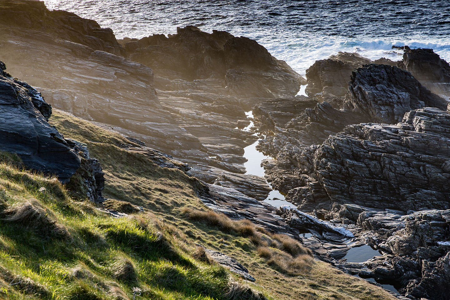 Rocky coast at Malin Head, Ireland