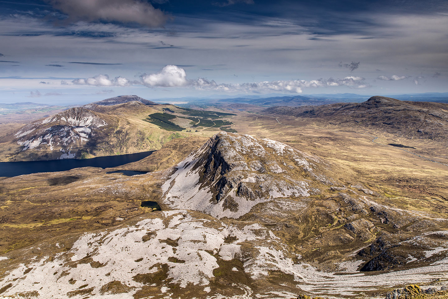 Views from the summit of Mount Errigal in county Donegal, Ireland