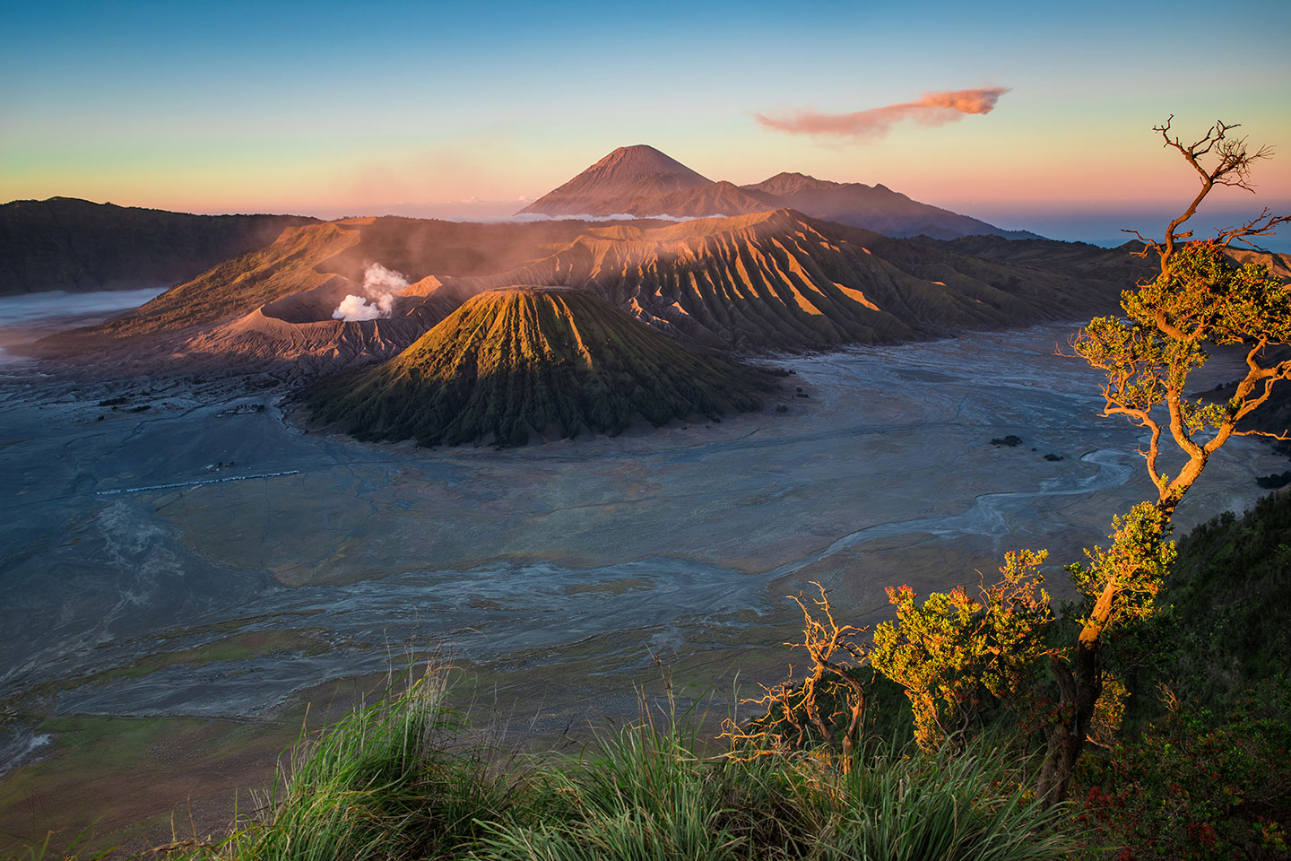 Beautiful sunrise at Bromo, Indonesia