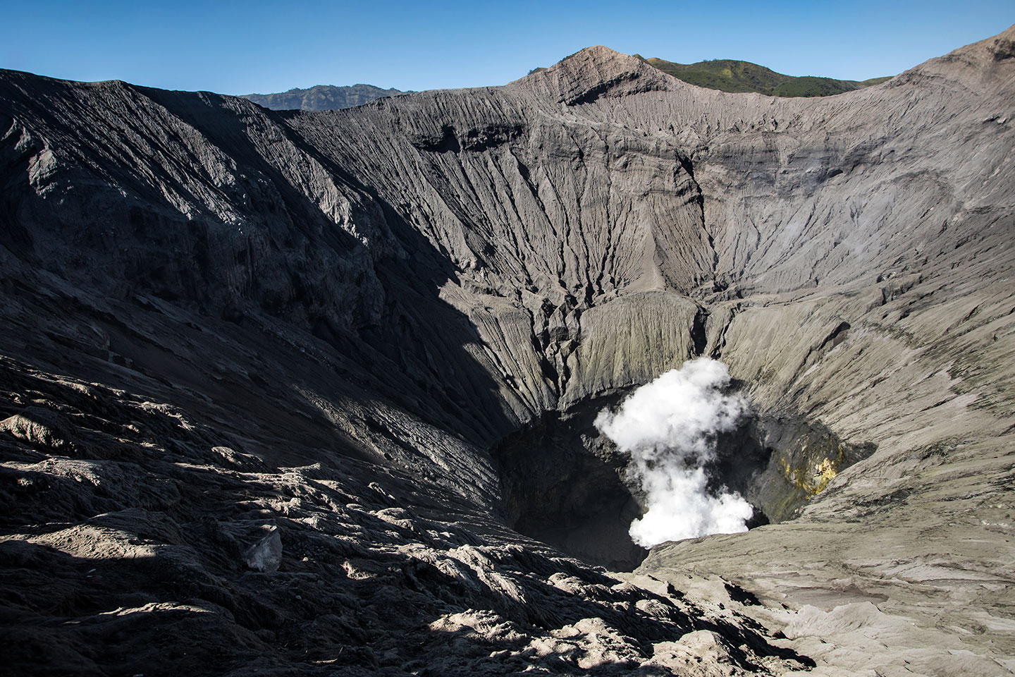 Inside the crater of the Bromo volcano, Indonesia