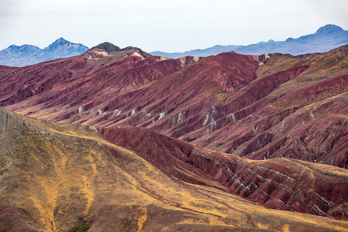 Palcoyo Rainbow Mountains, Peru Red mountains in the Palcoyo Rainbow Mountains, Peru