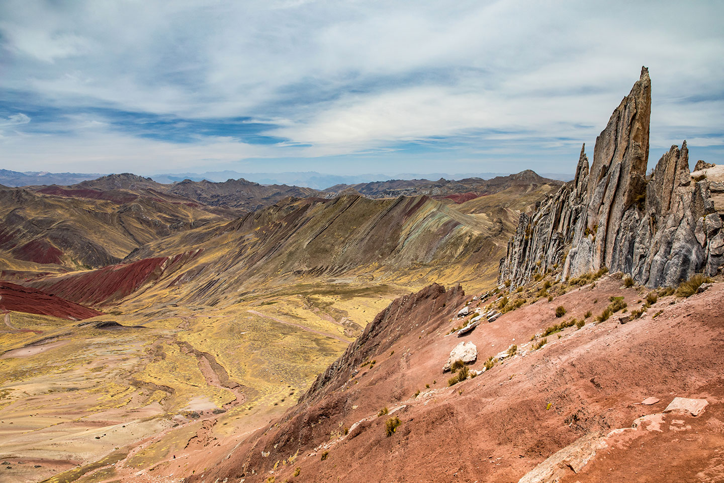 Palcoyo Rainbow Mountains, Peru Stone forest in the Palcoyo Rainbow Mountains, Peru
