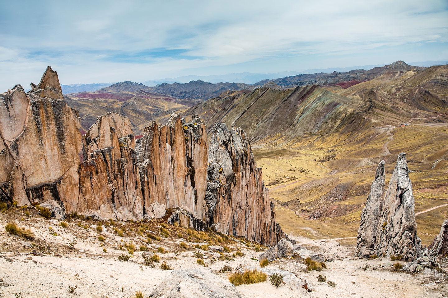 Palcoyo Rainbow Mountains, Peru Rock formations at Palcoyo Rainbow Mountains, Peru