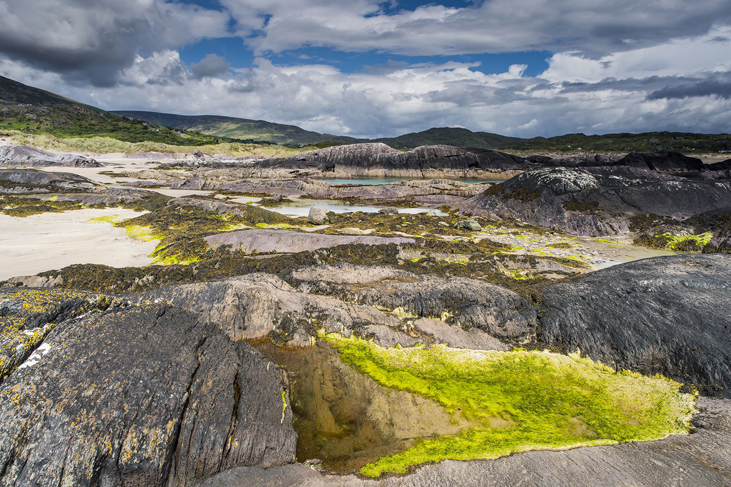 Rocky beach of Derrynane in Ireland