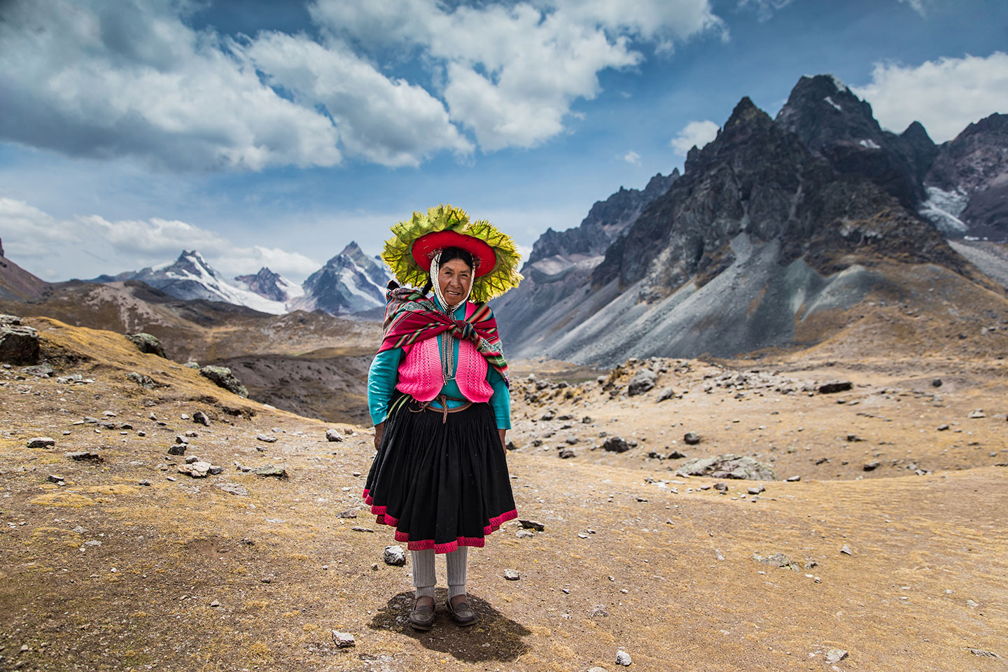 Ausangate, Peru Local woman in the Andes mountains, Peru
