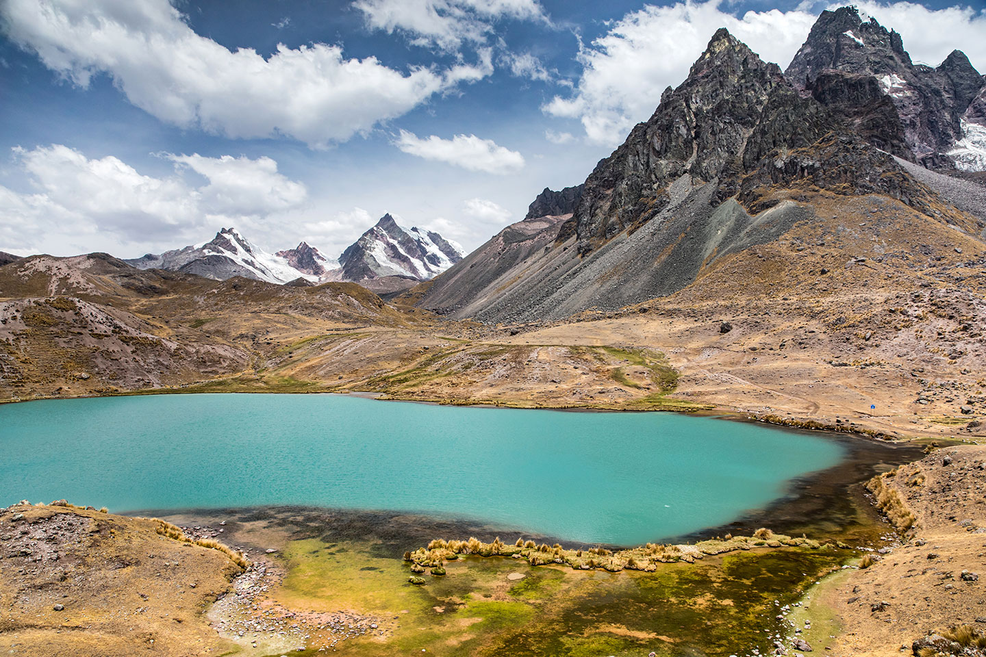 Ausangate, Peru Emerald lake in the Ausangate Mountains of Peru