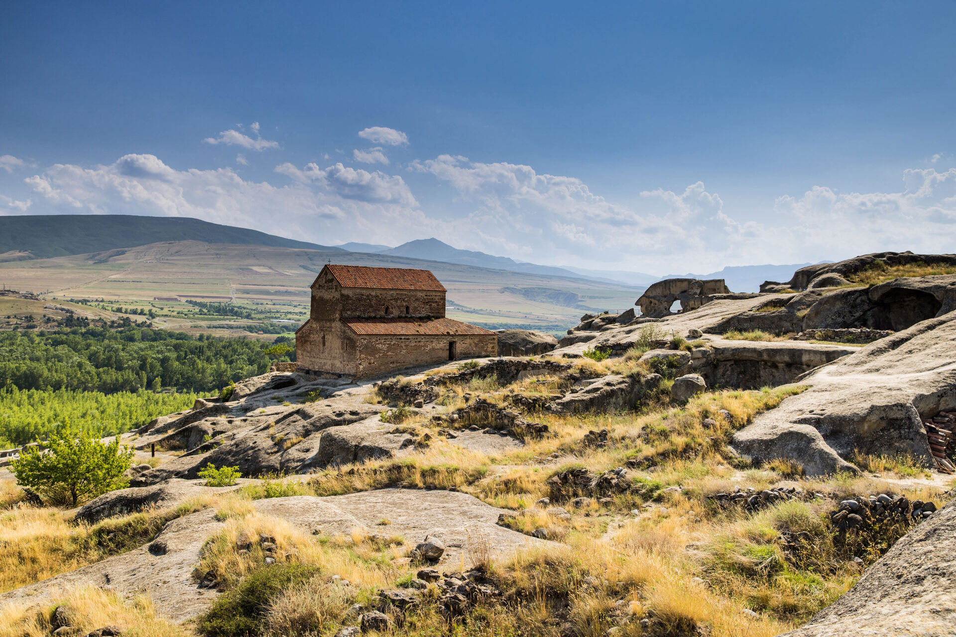 The church of prince in the cave city of Uplistsikhe, Georgia