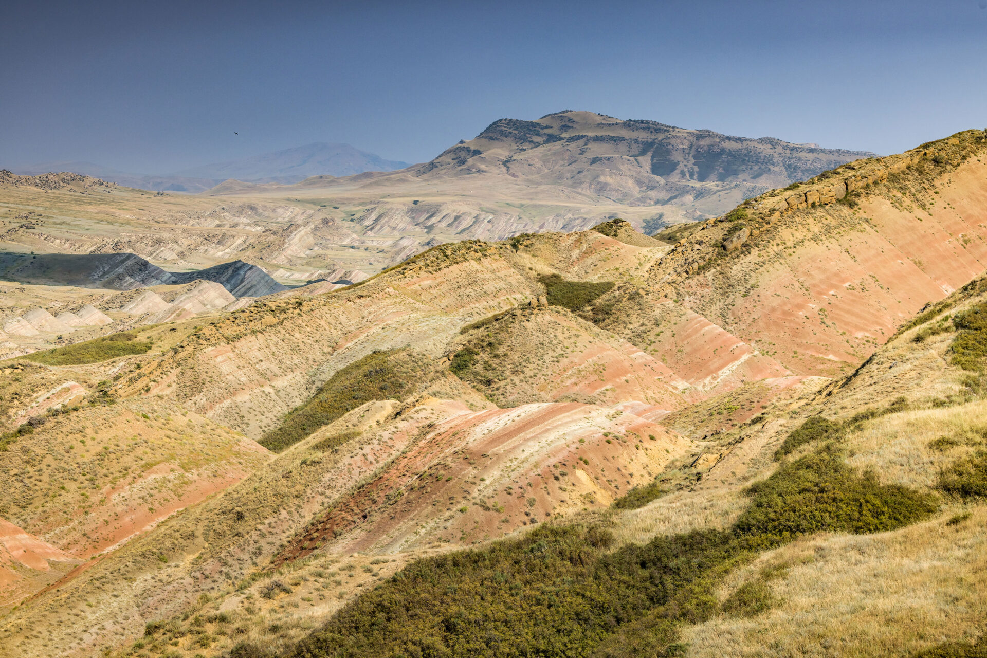 Rainbow mountains in Udabno, Georgia