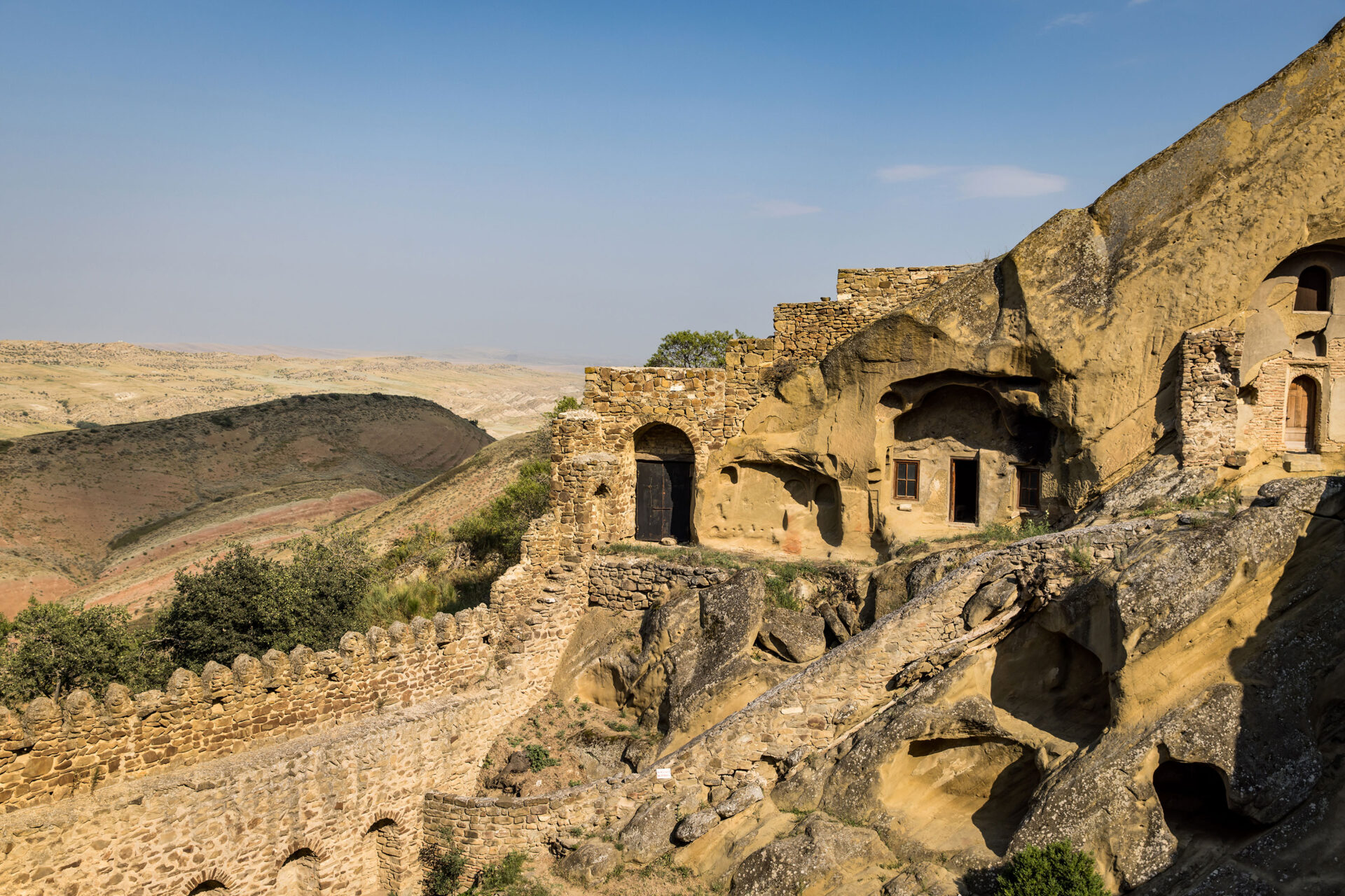 Cave monastery of David Gareji on the border with Azerbaijan near the town of Udabno, Georgia