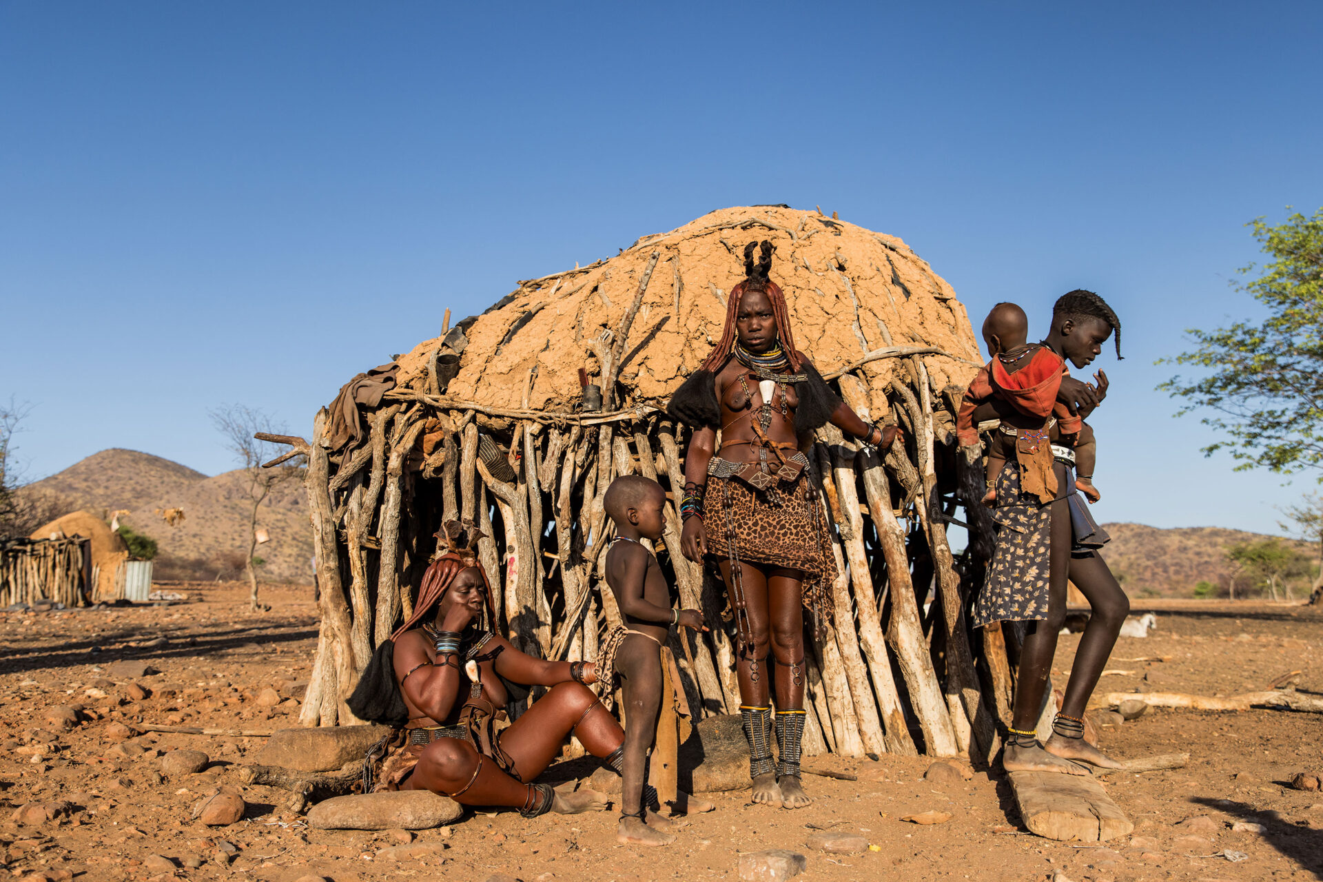 Traditional Himba village in the Kunene region of Namibia