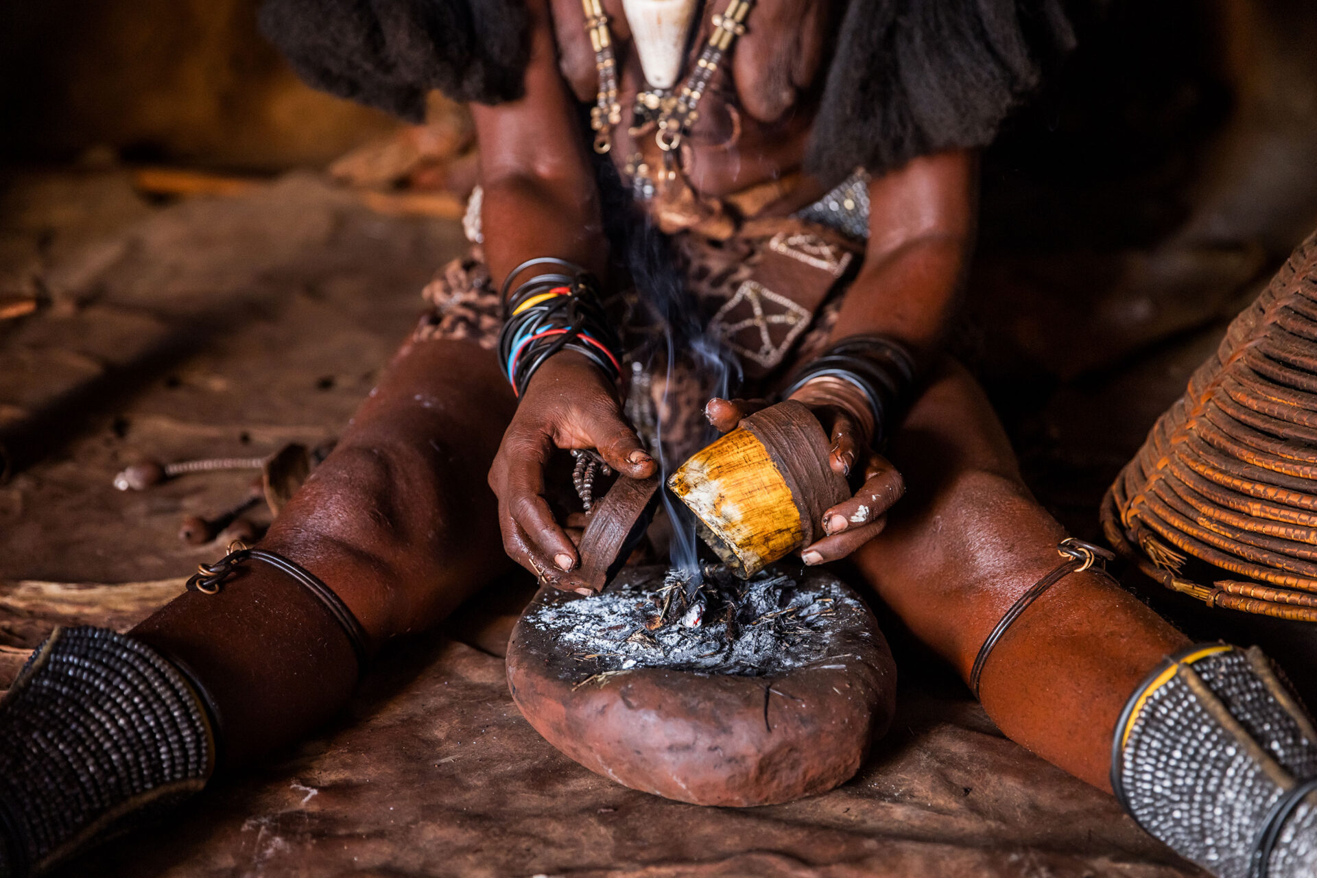 Himba ritual in Namibia