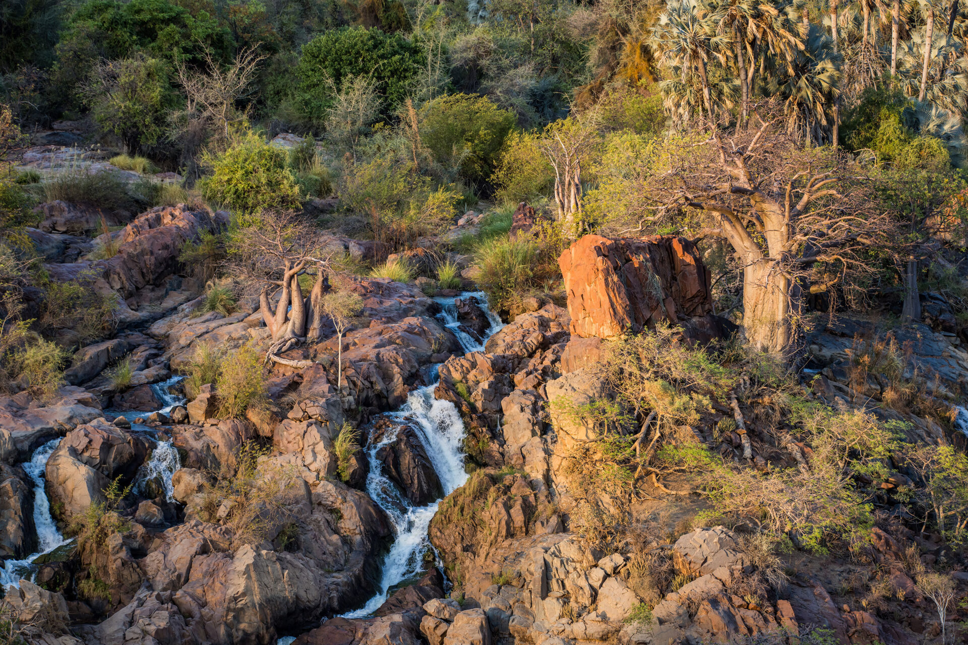 Sunset over the Epupa Falls, Namibia