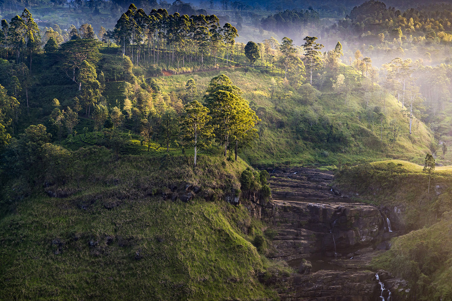 Nuwara Eliya, Sri Lanka St. Clair's waterfall near Nuwara Eliya, Sri Lanka