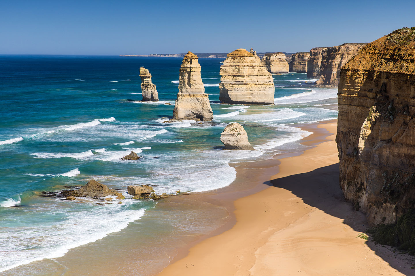 Twelve apostles along the great ocean road in Victoria, Australia