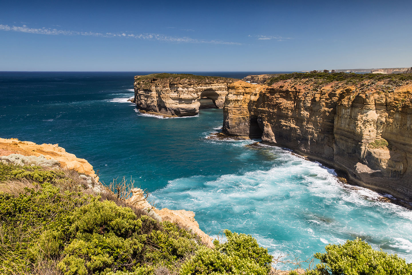Rock formations along the Great Ocean Road in Victoria, Australia