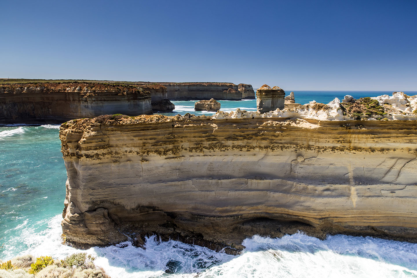 Rock formations near the Twelve apostles in Australia