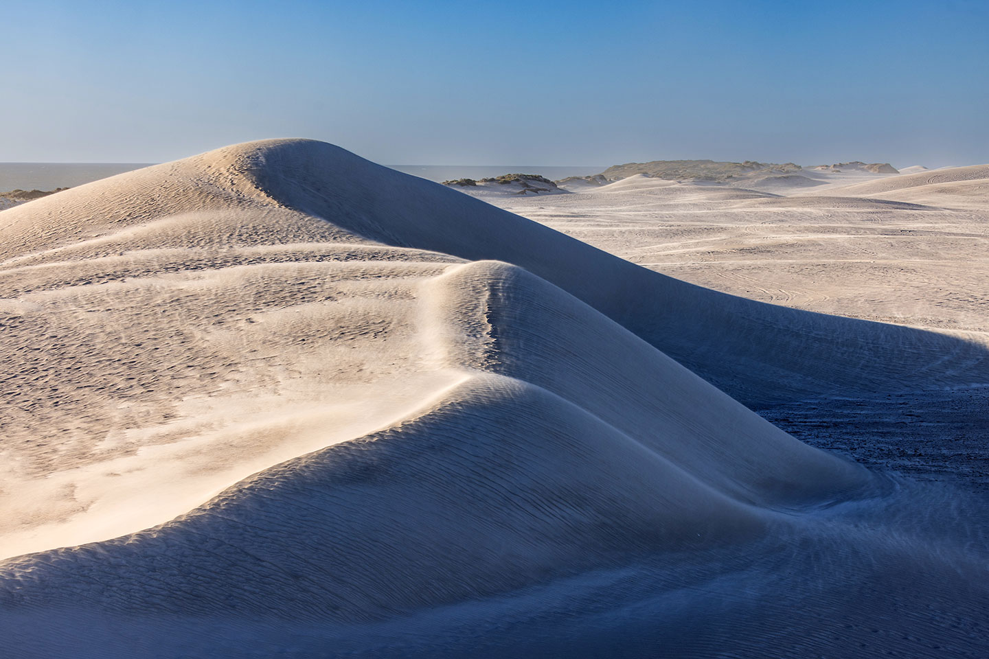 Massive white sand dunes near Lancelin, Western Australia