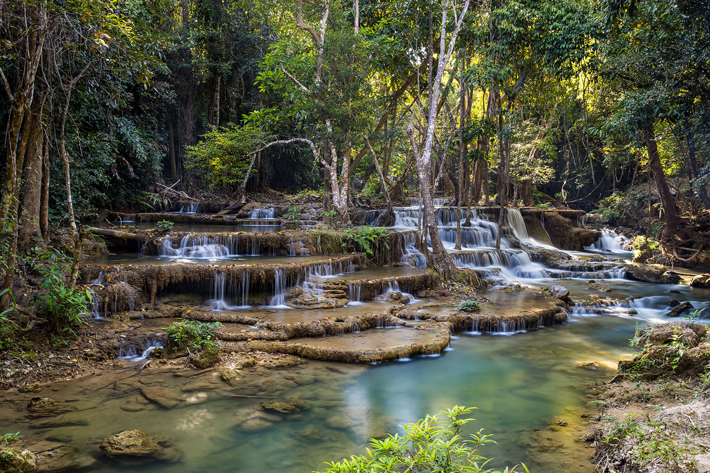 Huay Maekamin Terraced waterfalls of Huay Maekamin