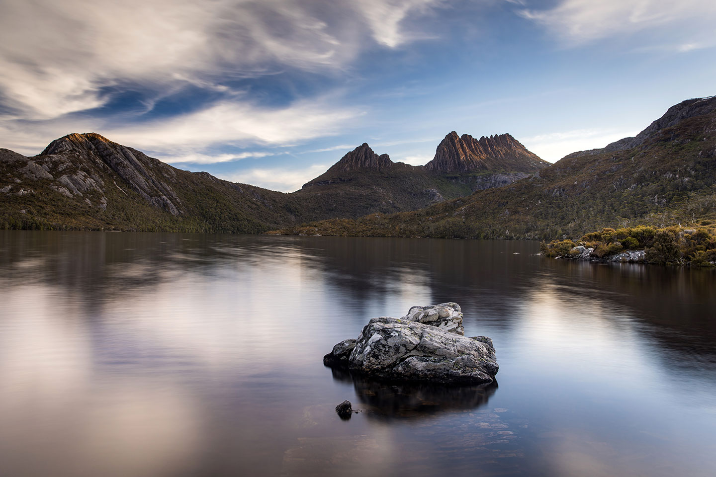 Cradle Mountain National Park, Tasmania Sunset at Dove Lake in Cradle Mountain National Park, Tasmania